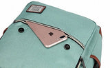 Kenox Vintage Laptop Backpack College Backpack School Bag Fits 15-Inch Laptop (Green1)