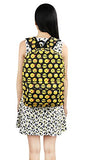 Zicac School Canvas Emoji Backpack Smiling Face Satchel Printed Emoji
