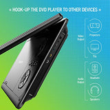 Portable DVD Player 11.5" with 5 Hours Rechargeable Battery by SPACEKEY, 9" Swivel Screen, Support USB/SD Slot and 1.8M Car Charger, Support Memory and Region Free (Black)