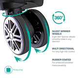 Villago Hardshell 3 Pc Set USB port (Carry-On) Polycarbonate 8 Wheel Spinner with Slash Proof Zipper TSA Lock and Expandable Zipper/Maleta De Viaje De Polycorbonato Con Candado TSA (ROSE GOLD)