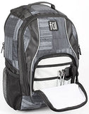FUL Dax Padded Laptop Backpack, Fits Up to 15in Laptops, Black/Gray