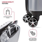 SwissGear 7585 Hardside Spinner Luggage, Silver, Checked-Medium 23-Inch