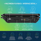 Portable DVD Player 11.5" with 5 Hours Rechargeable Battery by SPACEKEY, 9" Swivel Screen, Support USB/SD Slot and 1.8M Car Charger, Support Memory and Region Free (Black)