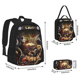 The Bin-Ding Of Is-Aac Backpack Three-Piece Cartoon School Bag With Pencil Case Messenger Lunch Bag