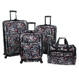 World Traveler 4-Piece Rolling Expandable Spinner Luggage Set, Paisley
