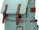 Kenox Vintage Laptop Backpack College Backpack School Bag Fits 15-Inch Laptop (Green1)