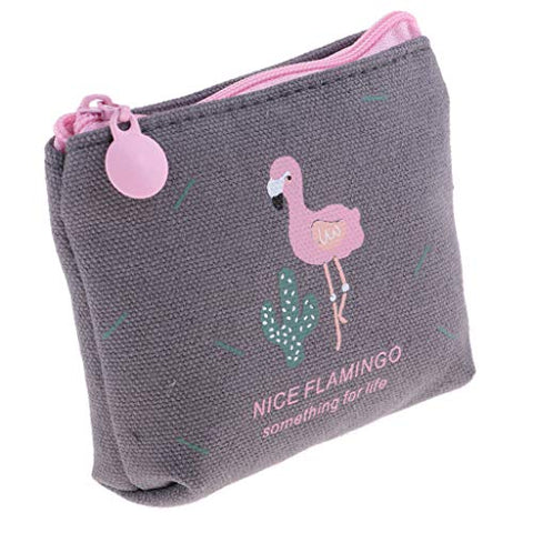 Lovely Flamingo Zipper Coin Purse Card Holder Wallet Cosmetic Makeup Bag (Color - 03)