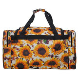 NGIL Canvas 23" Duffle Bags (Sunflower w/Cow-Black)