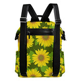 Colourlife Vibrant Sunflowers Stylish Casual Shoulder Backpacks Laptop School Bags Travel