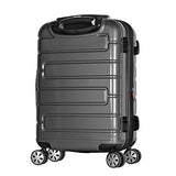 Olympia Nema 3-Piece Exp. Hardcase Spinner Luggage Set W/TSA Lock, Black
