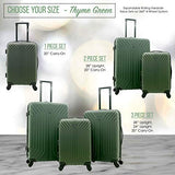 Wrangler Auburn Hills Hardside Spinner Luggage, Thyme Green, Carry-On 20-Inch