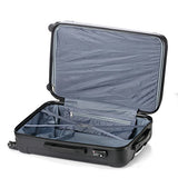 SSLine Hard Spinner Luggage 3 Piece Luggage Set 20/24/28 Inch Suitcases Trolley Case with wheels Black