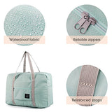 For Spirit Airlines Foldable Travel Duffel Bag Tote Carry on Luggage Sport Duffle Weekender Overnight for Women and Girls (1112 Mint Green)