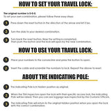 SHOWKOO TSA Approved Luggage Locks, Travel Lock, Re-settable Combination with Alloy Body, Small & Lightweight Cable Locks Black