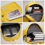 Modoker Travel Laptop Backpack for Women Men, College School Bookbag Vintage Backpack with USB Charging Port, Water Resistant Casual Daypack Fits 15.6 inch Macbook Yellow