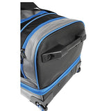 Ful Streamline 30in Soft Rolling Duffel Bag, Retractable Pull Handle, Split Level Storage, Grey