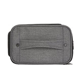 Travelers Club Luggage 16" Top Expandable Rolling Underseater W/USB Port, Dark Gray Suitcase,