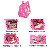Fanci 3Pcs Bowknot Cat Prints Elementary Girls School Bookbag Rucksack for Primary Girls School