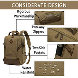 Laptop Backpack for Men,Kasqo Canvas Bookbag School Backpack for Adults,Work,Travel,Women Teacher w USB Port