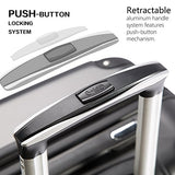 Coolife Luggage Expandable Suitcase 3 Piece Set with TSA Lock Spinner 20in24in28in (sliver)