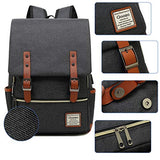 Adual Casual Laptop Backpack with USB Charging Port, Water Resistant travelling Backpack College