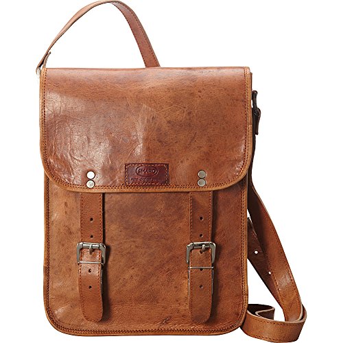 Sharo Leather Bags Cross Body Messenger Bag (Brown)