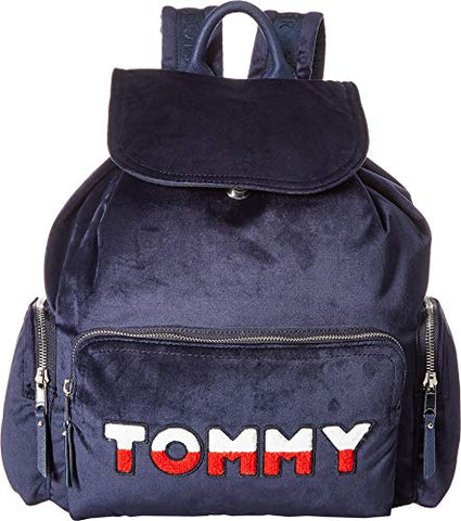 Tommy Hilfiger Women's Nylon Flap Backpack Tommy Navy One Size