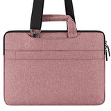 DOMISO 10.1 inch Laptop Sleeve Shoulder Bag Water-Resistant Messenger Bag Business Briefcase for 9.7"10.5"11"iPad Pro,iPad Air 3 10.5, iPad Pro 10.5, iPad 1/2/3/4/5/6,Lenovo Yoga Book, Pink