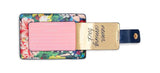 Ban.do Women's Getaway Leatherette Floral Luggage Tag with Strap, Flower Shop