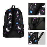 Unicorn School Backpack Waterproof Canvas Pencil Bag 3PC Set
