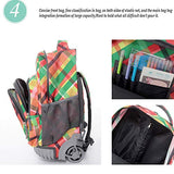 Yexin Wheeled Laptop Backpack, Great For High School, College Backpack, Rolling School Bag,