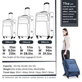 Coolife Luggage 3 Piece Set Suitcase Spinner Softshell Lightweight