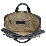 Boconi Tyler Tumbled Leather Zipster in Coffee w/Khaki