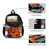 Koiidisa Five Nights at Freddy's 3D Printed Pattern Backpack Travel Bags School Laptop Bookbag,Lightweight Multi-Function and Water Resistant