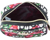 Betsey Johnson Roses Over Cheetah Cub Singular Cosmetic Case, Roses Over Chetah, One Size