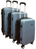Kemyer New 700 Plus Series Lightweight 3-Pc Expandable Hardside Spinner Luggage Set (Saphire Blue)