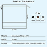 TINTON LIFE Set of 10 Non-woven 19.7"x19.7" Drawstring Dust Cover Bag with Visual Window for Handbags Purses Shoes(Coffee)