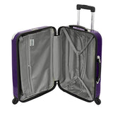 Chariot Vercelli 3 Piece Hardside Lightweight Upright Spinner Luggage Set, Purple, One Size
