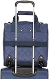 Amazonbasics Underseat Luggage, Navy Blue Quilted