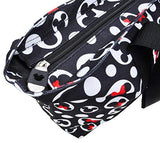 Disney Tote Mickey & Minnie Mouse Icon Polka Dot Print Travel Bag Black