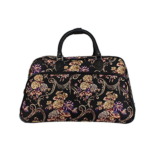 World Traveler 21-Inch Carry-On Rolling Duffel Bag - Classic Floral 