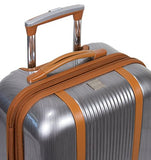 Dejuno Monroe 3-Piece Hardside Spinner Tsa Combination Lock Luggage Set, Silver