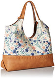 Bueno of California Bueno Canvas Tassel Tote, blush/lilac flower