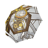 Travel Umbrella Clock Windproof, Anti-UV waterproof Lightweight Portable Outdoor use