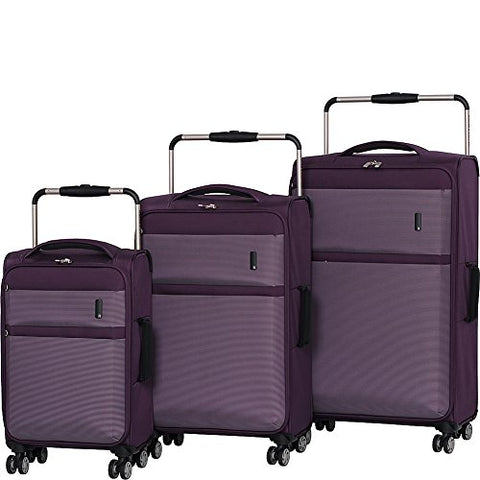 It Luggage World'S Lightest Debonair 3-Piece Set 8-Wheel Spinner, Purple/White