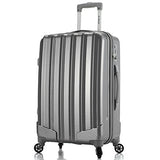 Rockland Barcelona 3 Polycarbonate/Abs 6 Pc. Travel Set And Luggage Cover, Silver