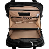Siamod Pastenello 45315 Black Leather Vertical Detachable-Wheeled Laptop Case