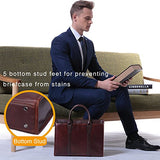 Banuce Vintage Full Grain Leather Briefcase for Men 2way Business Tote Laptop Shoulder Messenger