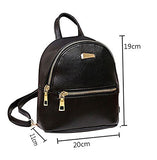 Donalworld Girl Floral School Bag Travel Cute Pu Leather Mini Backpack S Black3