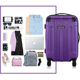 Goplus 20" ABS Carry On Luggage Expandable Hardside Travel Bag Trolley Rolling Suitcase GLOBALWAY (Purple)